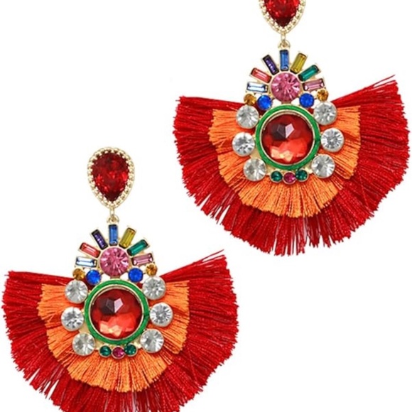 Handmade Boho beaded earrings 3 - Picture 1 of 9